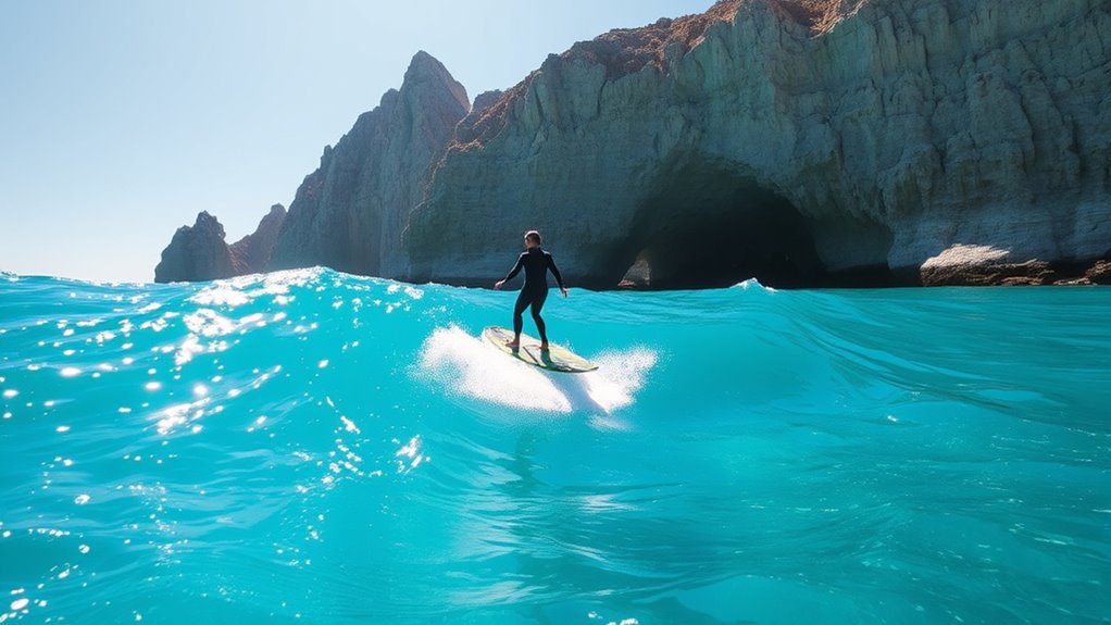 ideal calm surf conditions