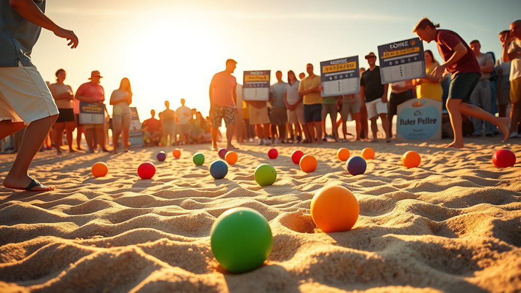 innovative sand bocce scoring
