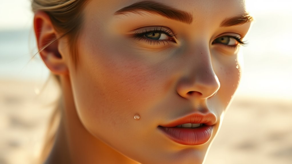 minimalist makeup for heat