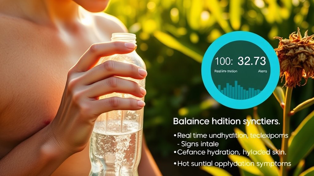 monitor hydration signs closely