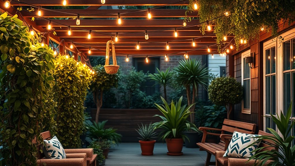 natural decor enhances cozy ambiance