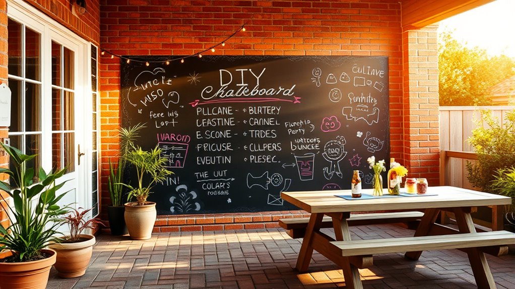 optimal outdoor chalkboard placement
