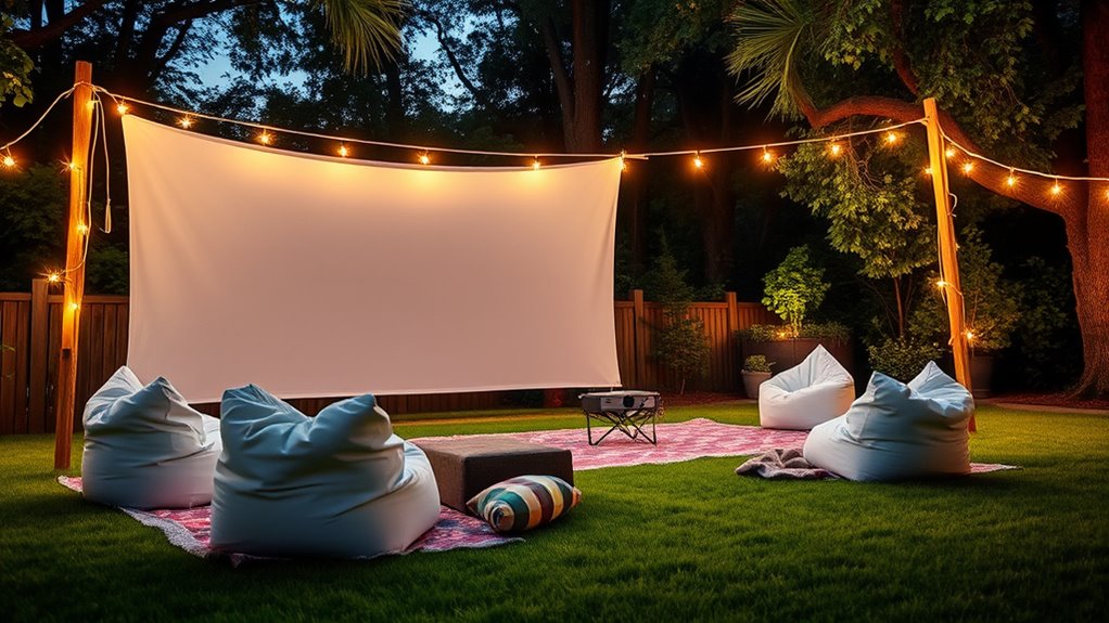 optimal outdoor movie setup