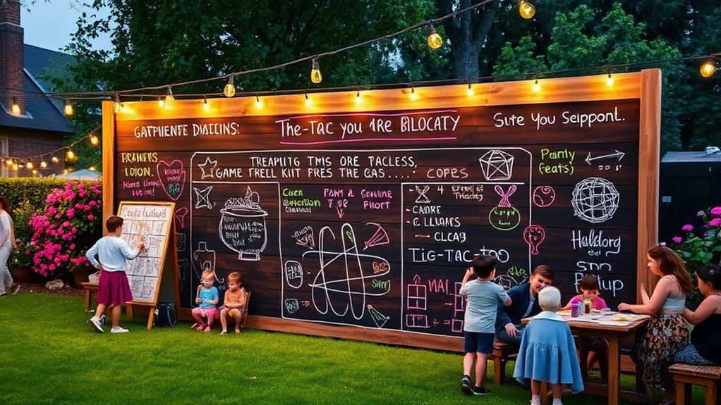 outdoor party chalkboard ideas