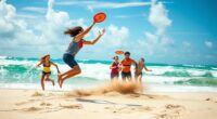 playing disc in wind