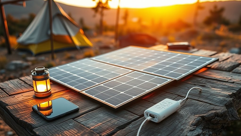 portable solar panels for outdoor charging