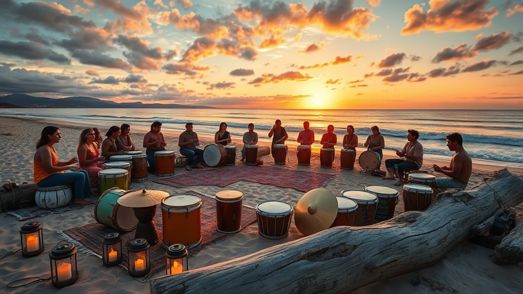 prepare and organize percussion instruments