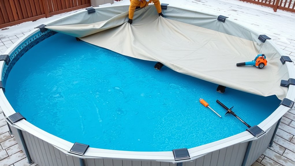 prepare pool for cold