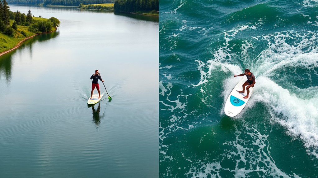 river versus ocean paddling