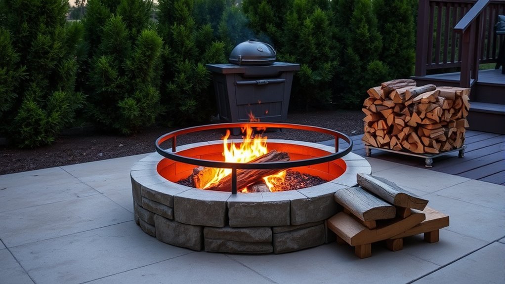safe fire pit placement