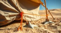 sand anchor shelter methods