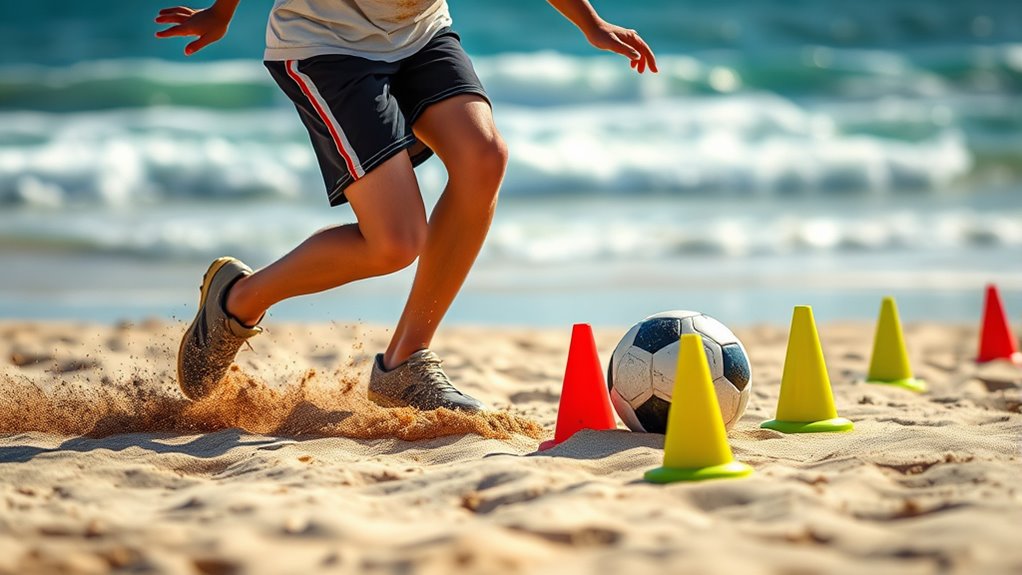 sand dribbling enhances control