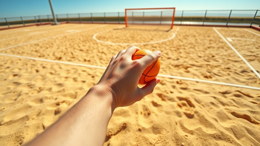sand handball court standards