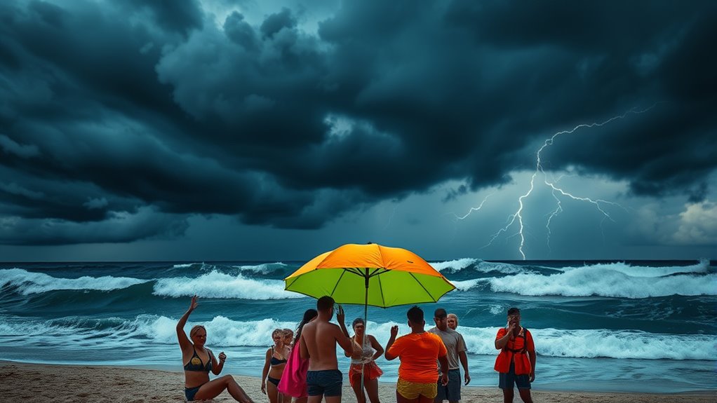 seek shelter quickly
