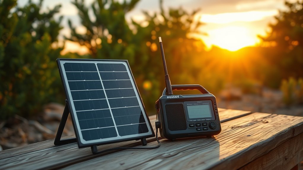 solar powered communication devices