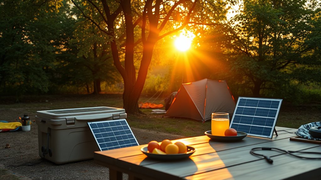 solar powered portable cooling