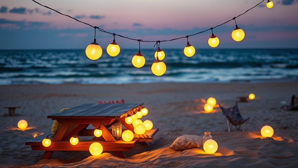 stylish colorful outdoor lighting