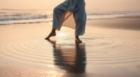 tai chi on wet sand
