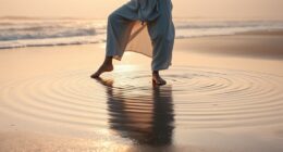 tai chi on wet sand