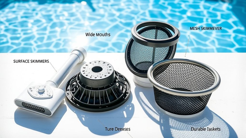 types of pool skimmers