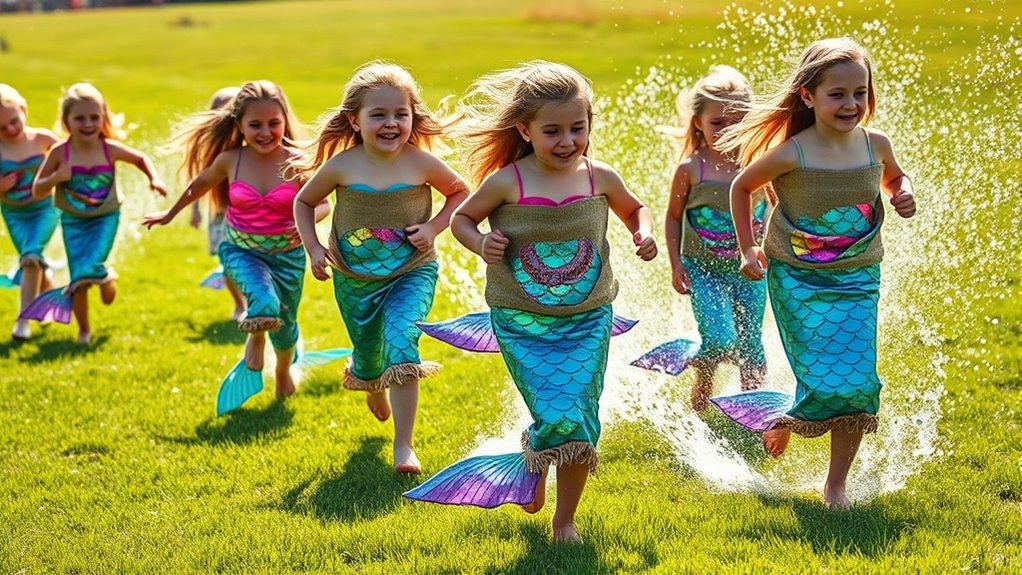 unique mermaid sack race