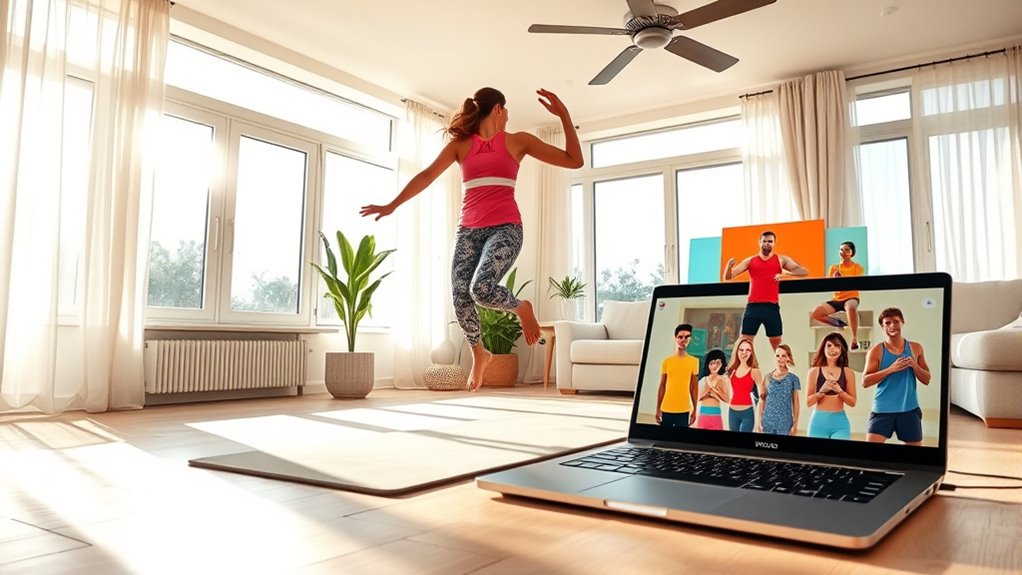 virtual fitness classes for heat