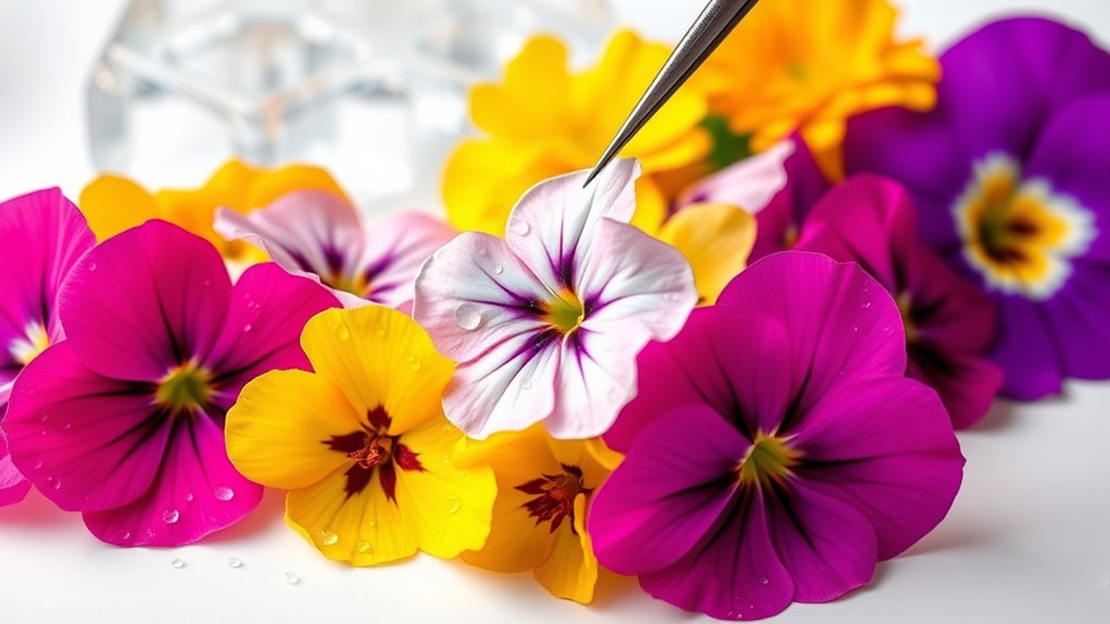 wash and dry flowers carefully