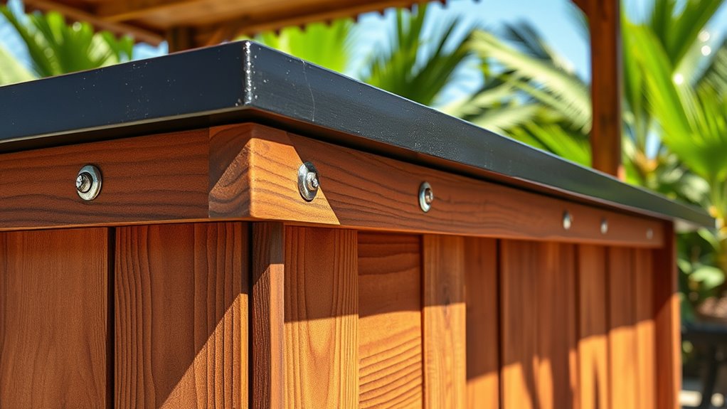 weatherproof diy tiki bar