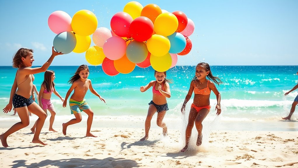 wet exciting balloon dodgeball