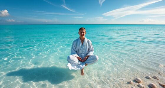 beach floating mindfulness practice