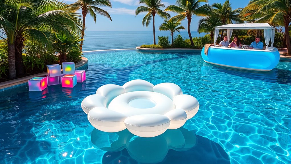 create a pool floating lounge