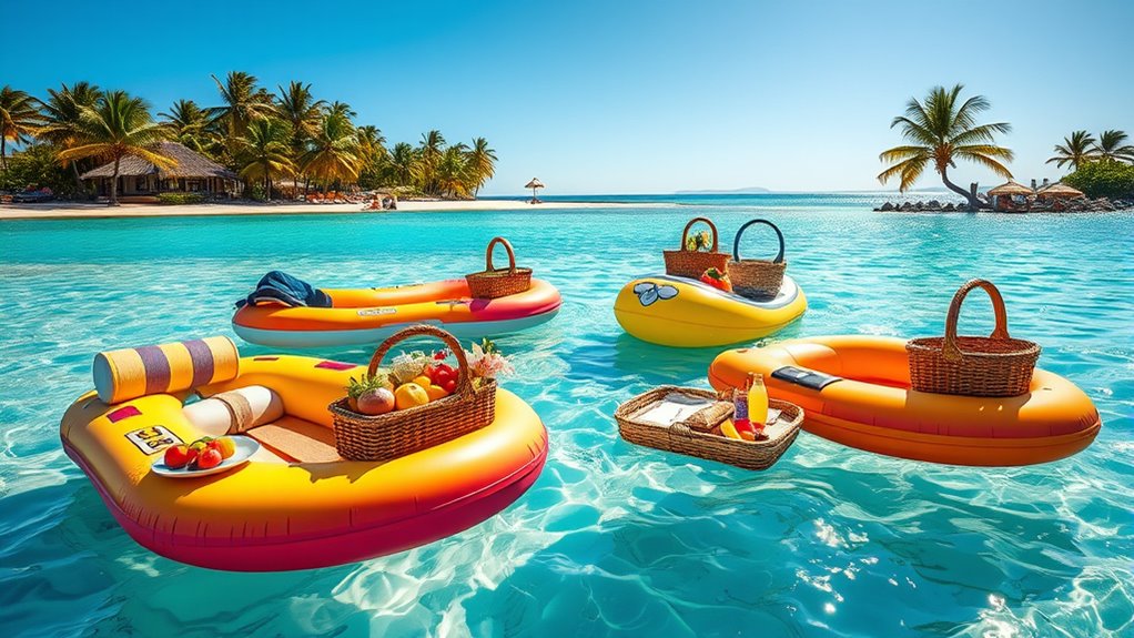 floating beach picnic essentials