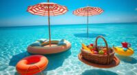 floating beach picnic ideas