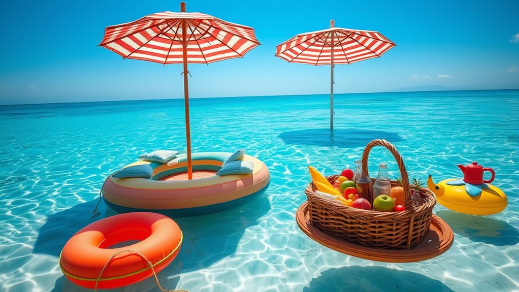 floating beach picnic ideas