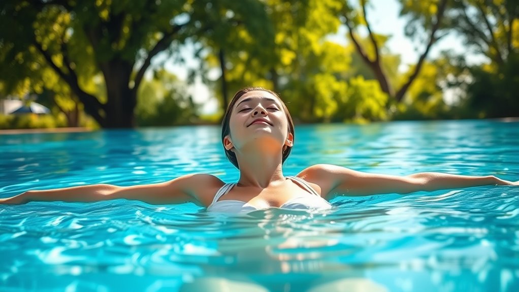 floating water exercise technique