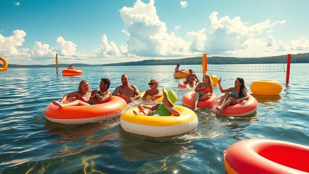 floating water games fun