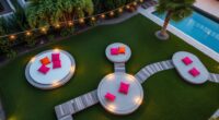 outdoor floating seating arrangements