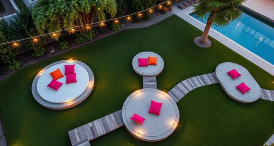 outdoor floating seating arrangements
