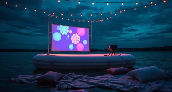 outdoor water projection setup