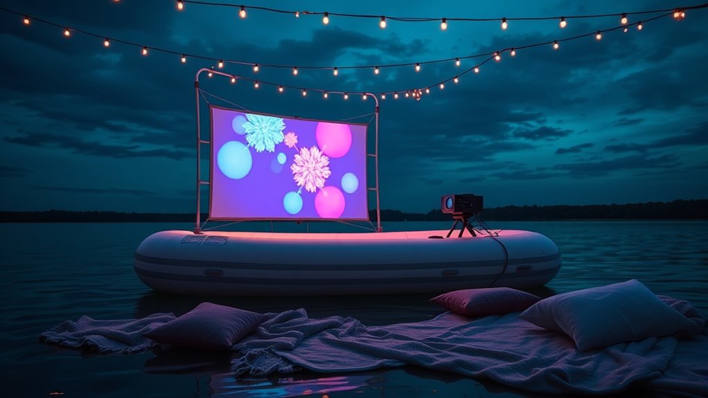 outdoor water projection setup