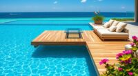pool floating dock design