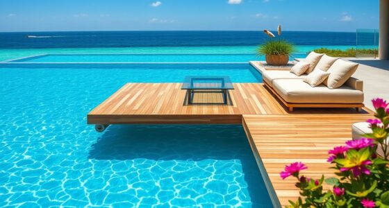 pool floating dock design