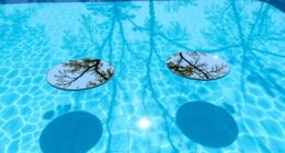 pool illusions with floating mirrors