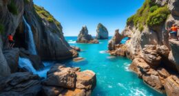 sea cliff jumping adventure