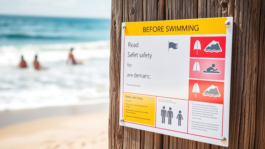 understand beach hazard signs