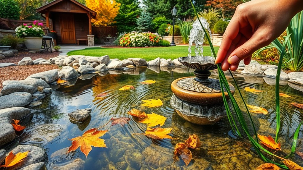 winterize backyard water features