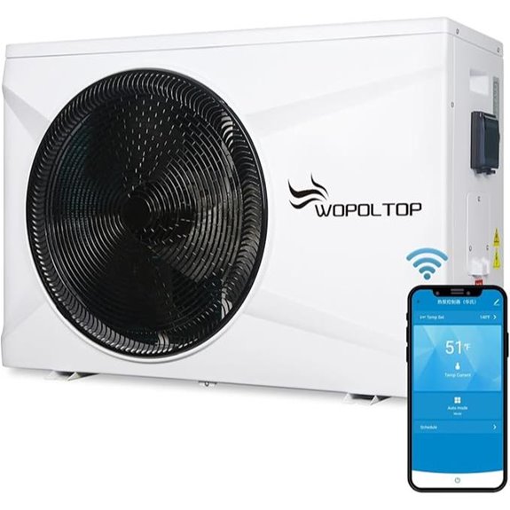 100,000 BTU Inverter Pool Heat Pump with WiFi Control
