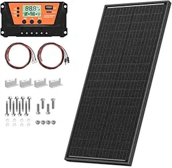 100W Monocrystalline Solar Panel Kit with Charge Controller