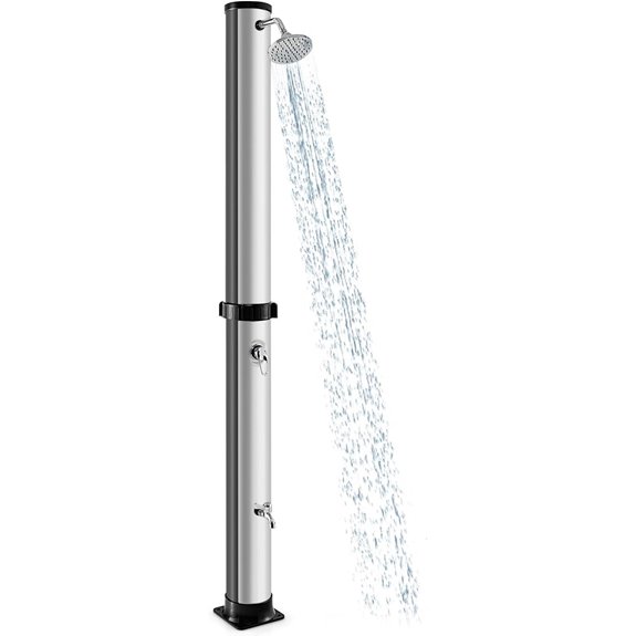 LDAILY 10-Gallon Solar Outdoor Shower with Rotating Head