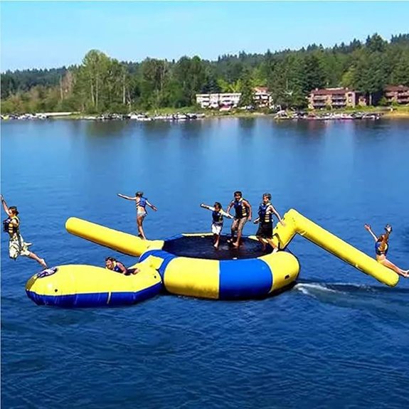 Inflatable Water Trampoline with Rope Ladder (10ft Lake)